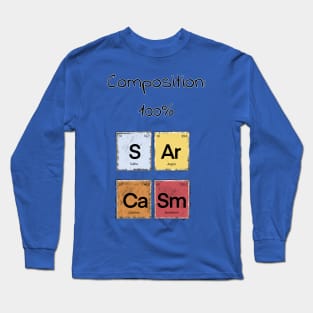 Science Sarcasm S Ar Ca Sm Elements of Humor Composition blue Long Sleeve T-Shirt